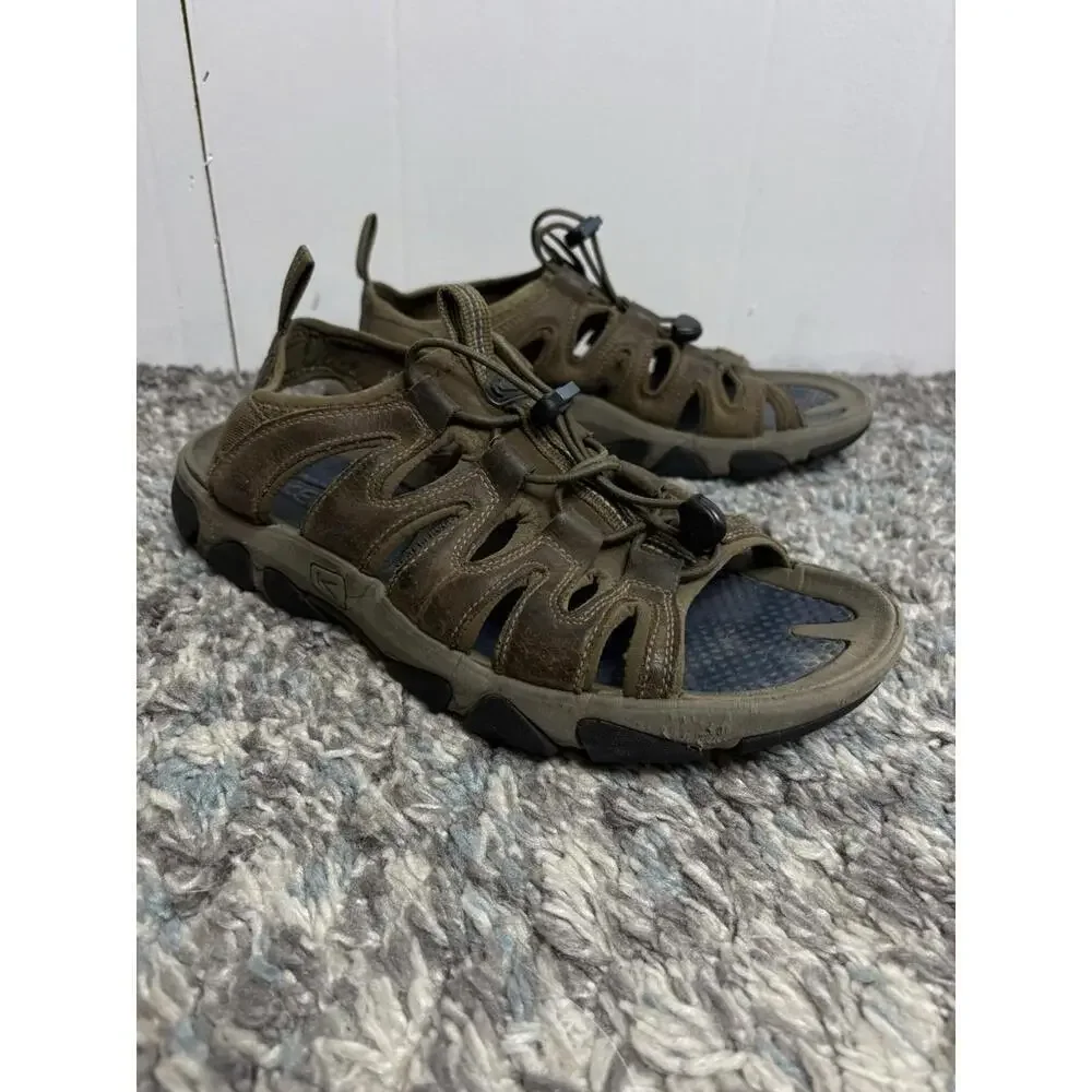Keen Shoes Mens 10 Newport H2 Open Toe Daytone Sandals Leather Caged Toggle